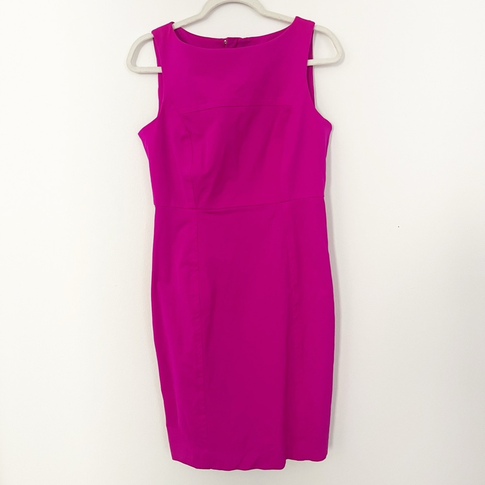 Milly Fuschia Exposed Zipper Pencil Dress